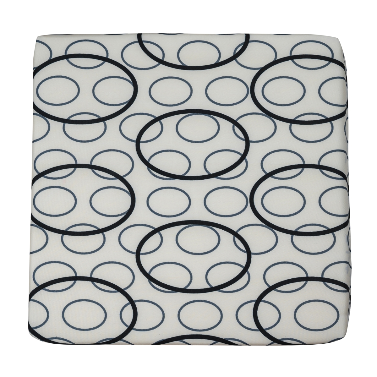 SD-PS-40H3-003 Perna scaun impermeabila, 40x40 cm, grosime 3 cm, alb cu cercuri negre - imagine 1
