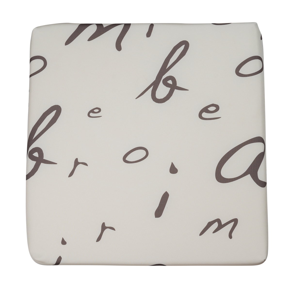 SD-PS-45H5-002 Perna scaun impermeabila, 45x45 cm, grosime 5 cm, crem cu litere - imagine 1