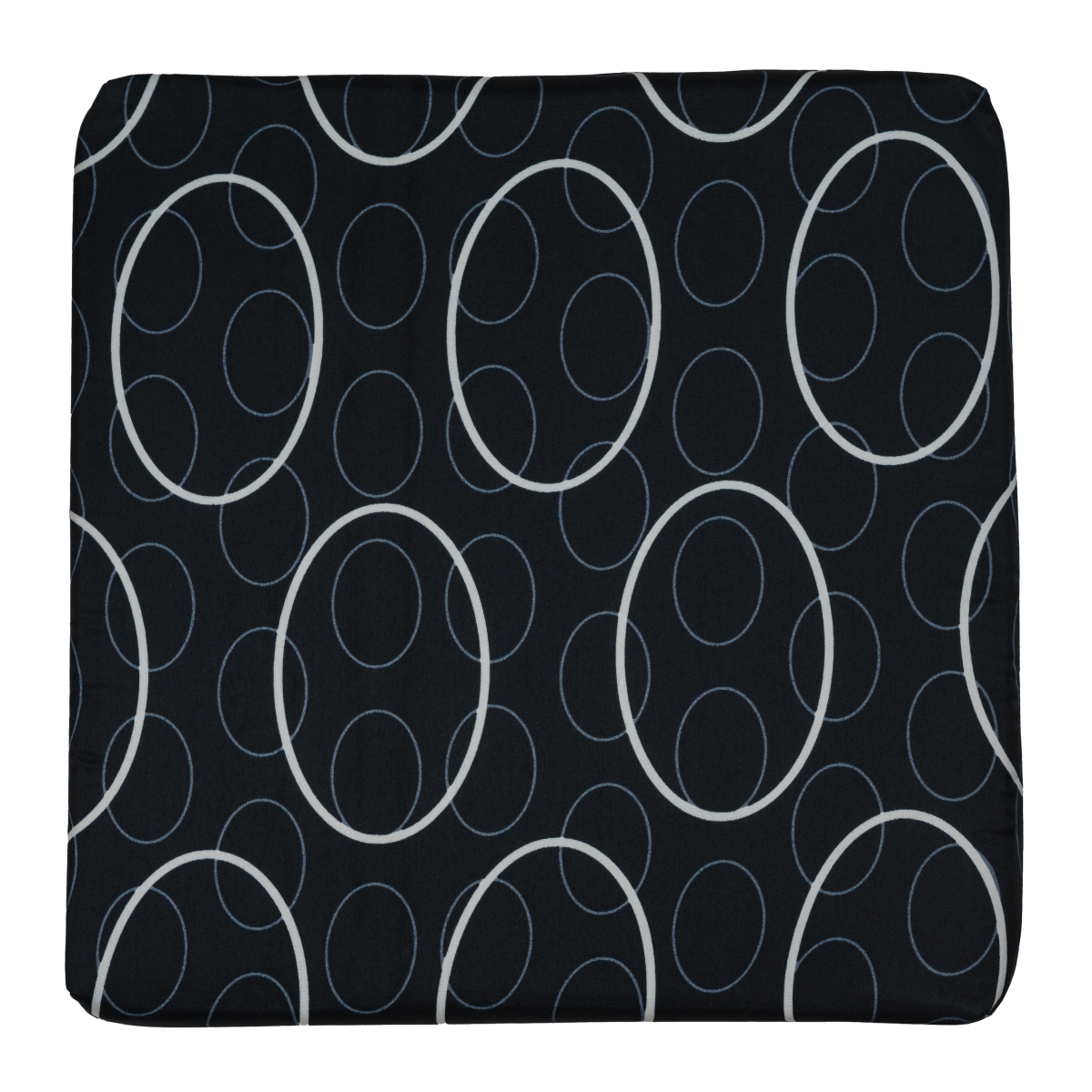 SD-PS-45H5-004 Perna scaun impermeabila, 45x45 cm, grosime 5 cm, negru cu cercuri albe - imagine 1