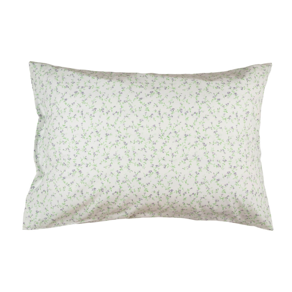 SD-FD-5070-985 Set fata de perna, alb cu frunze si flori mici, 50x70 cm - imagine 1